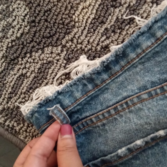 REVICE Denim with Frayed Waistband Button Fly Wide Leg Mid Rise Womens 30 - Picture 8 of 13